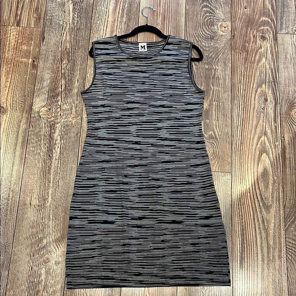 Missoni Gray Striped Sleeveless Dress